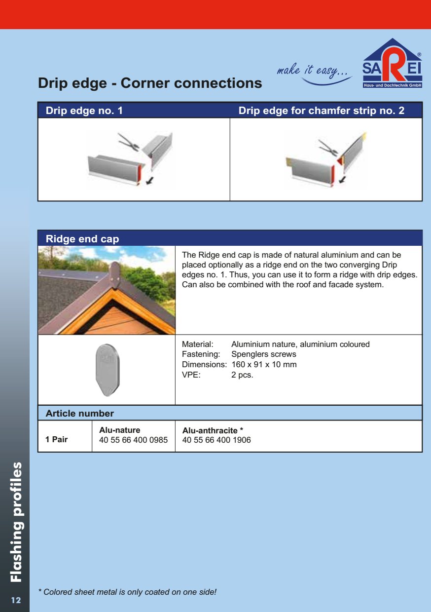 Drip edge Corner